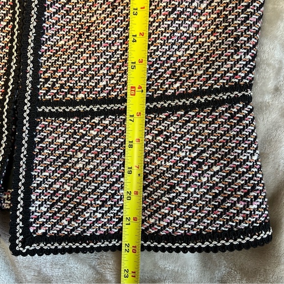 Talbots GROSGRAIN-TRIM TWEED Blazer Jacket Size 10P Petites Office Workwear - Picture 12 of 12